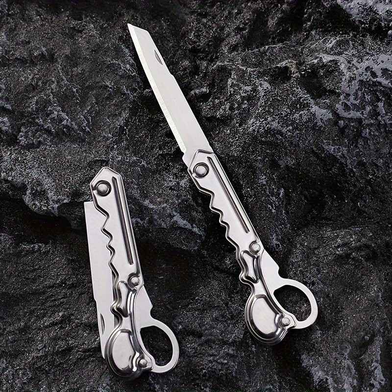 Key-Shaped Stainless Steel Folding Knife