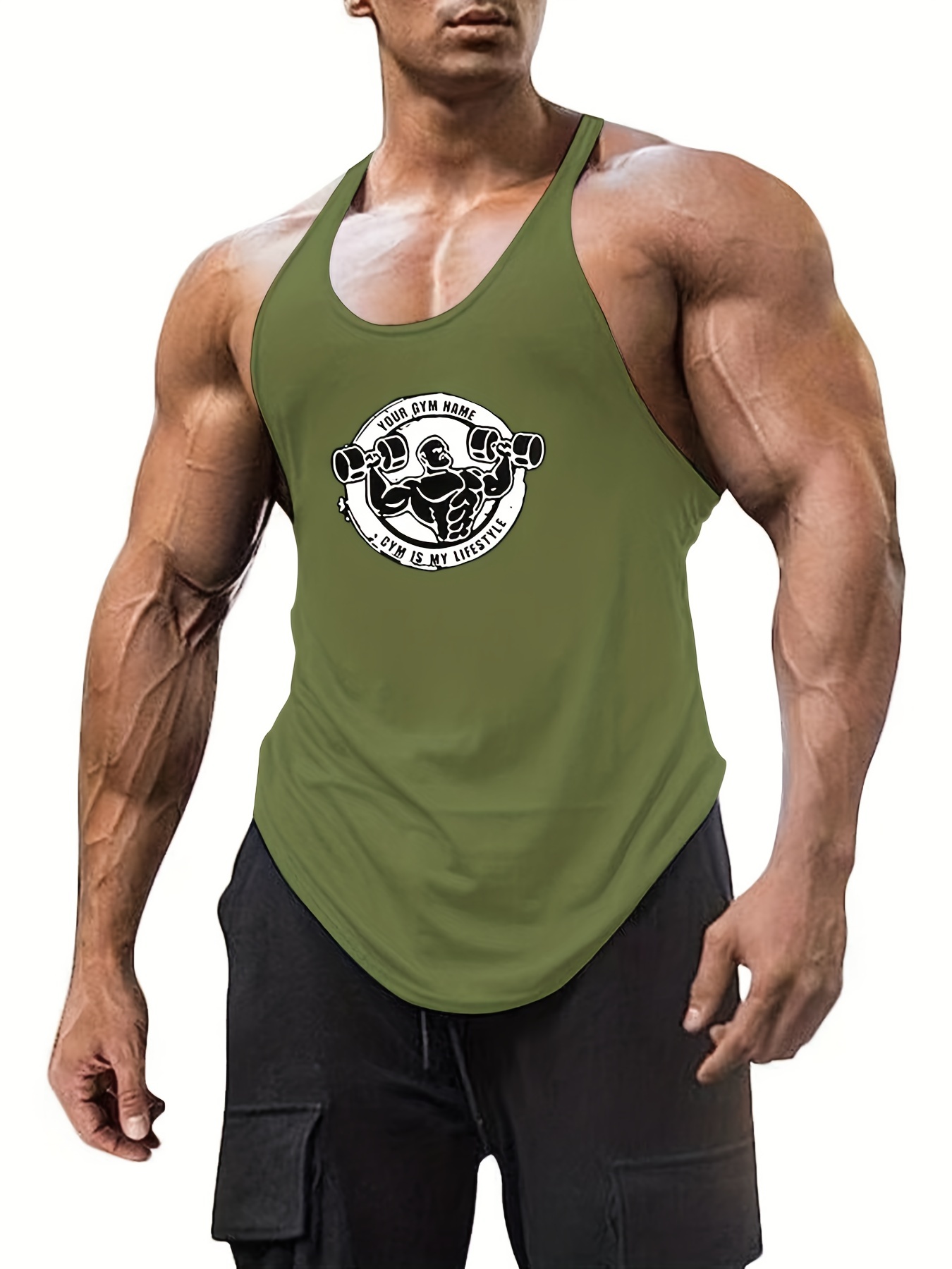 Patrón Hombre Musculoso Camiseta Sin Mangas Verano Hombres - Temu Mexico