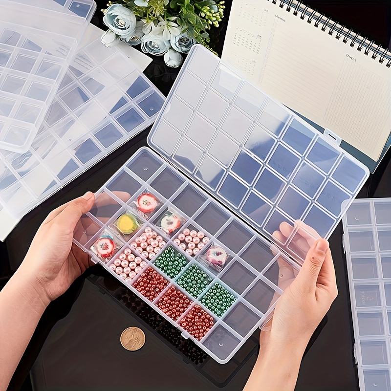 6/9/12 Grids Beads Storage Box Plastic Art Nails Case Rings Jewelry Storage  Box Earrings Organizer Beads Container Display Box - AliExpress