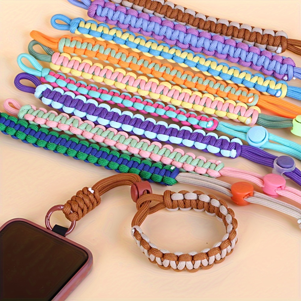 

1pc 13.39"/34.01cm Knitting Lanyard Rope, Colorful Portable Cell Phone Chain Accessories