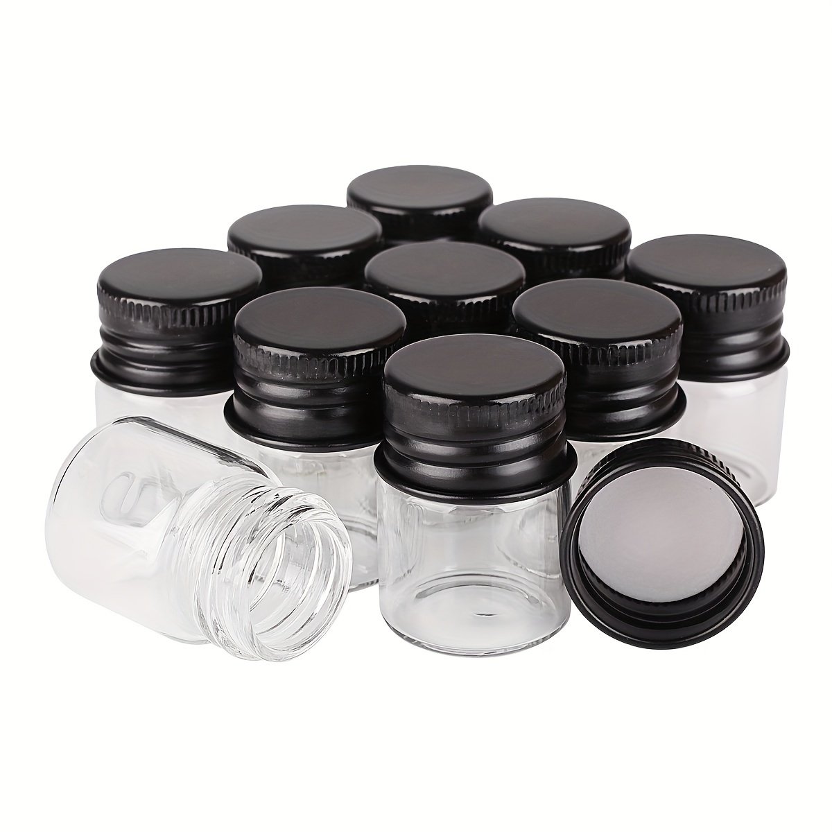 Glass Bottles With Aluminium Lids, Small Mini Glass Jars, Empty Small  Wishing Bottle, 9 Sizes, - Temu Mexico