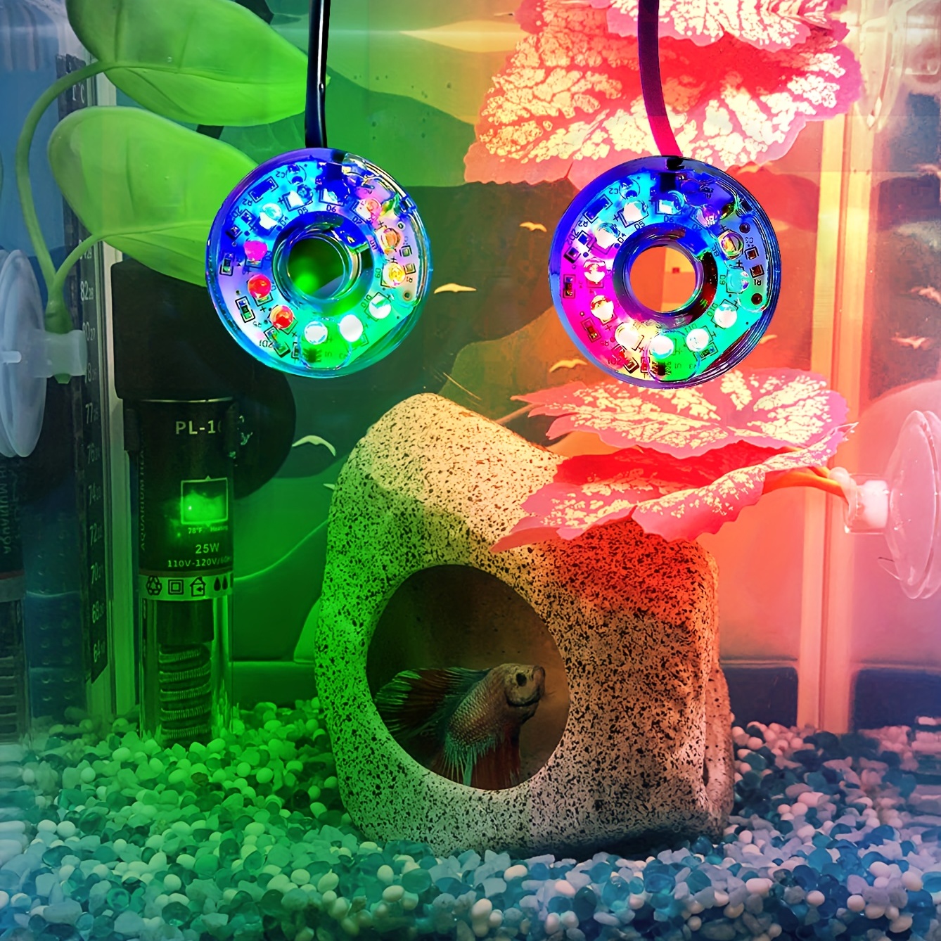 Fish Aquarium Tank Light Rgb Colored Changing Underwater - Temu United  Kingdom