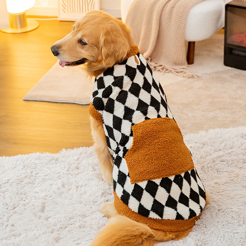 Plaid Warm Big Dog Vest Fashion Pullover Pet Clothing Autumn Winter Dog  Sweaters 3xl 8xl - Pet Supplies - Temu Canada
