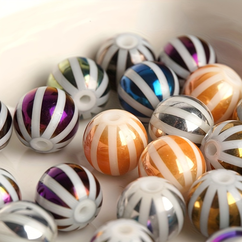 A Pack Ceramic Beads Electroplated Cross Pattern Cute Beads - Temu