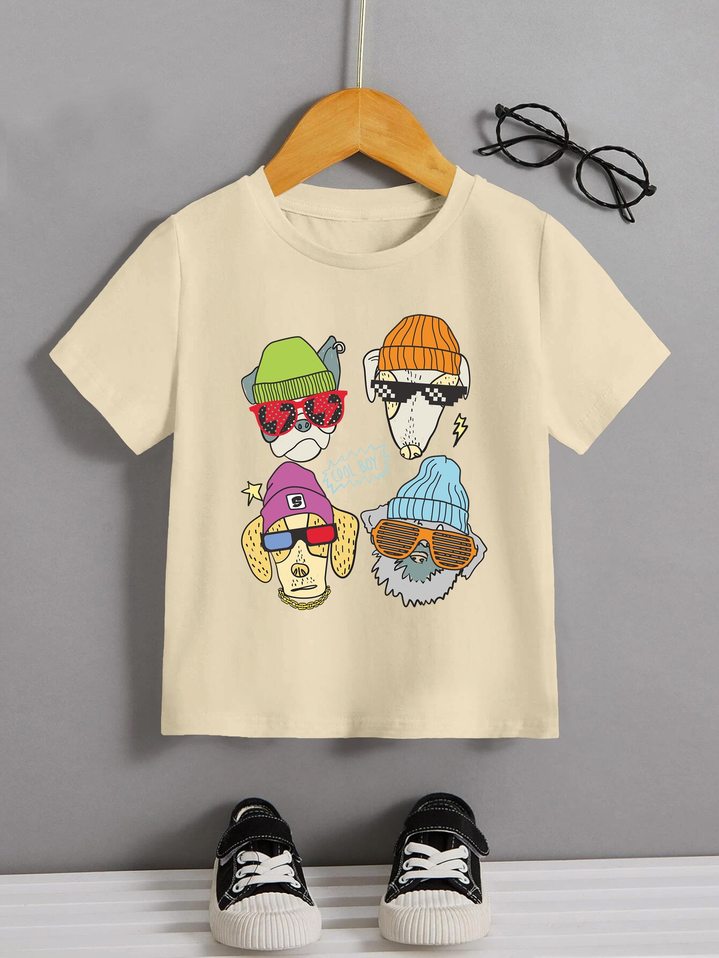 Camiseta Estampado Animales Dibujos Animados Patr n