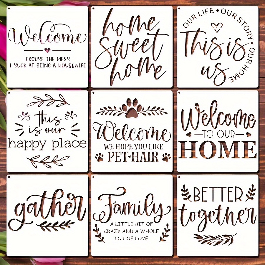 Welcome Sign Stencil Large Reusable Welcome Stencil Metal - Temu