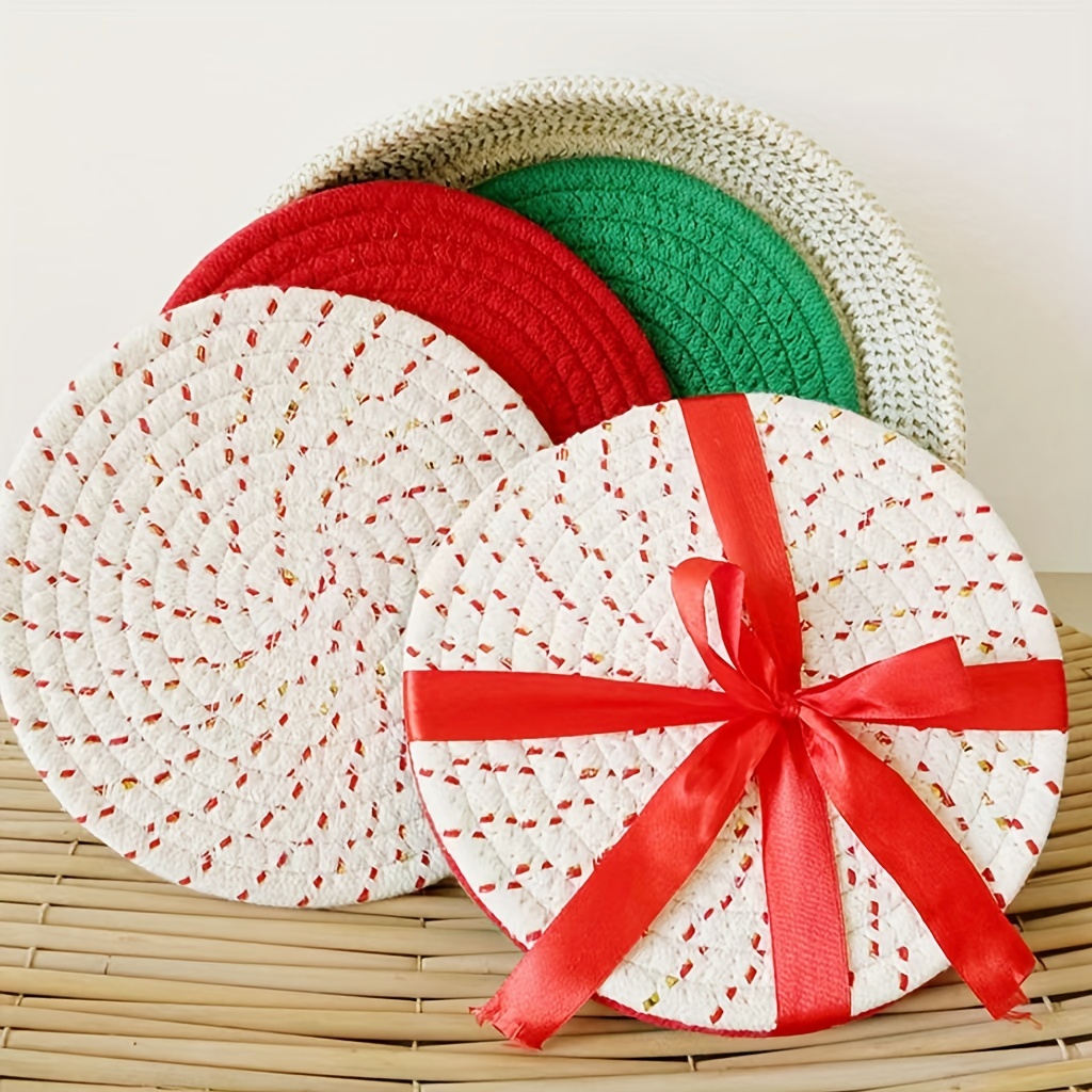 Fabric Coasters Set, Trivets For Hot Dishes, Pot Holders For Kitchen,  Cotton Rope Woven Hot Pads For Kitchen, Trivets For Kitchen Heat Resistant,  Kitchen Supplies - Temu