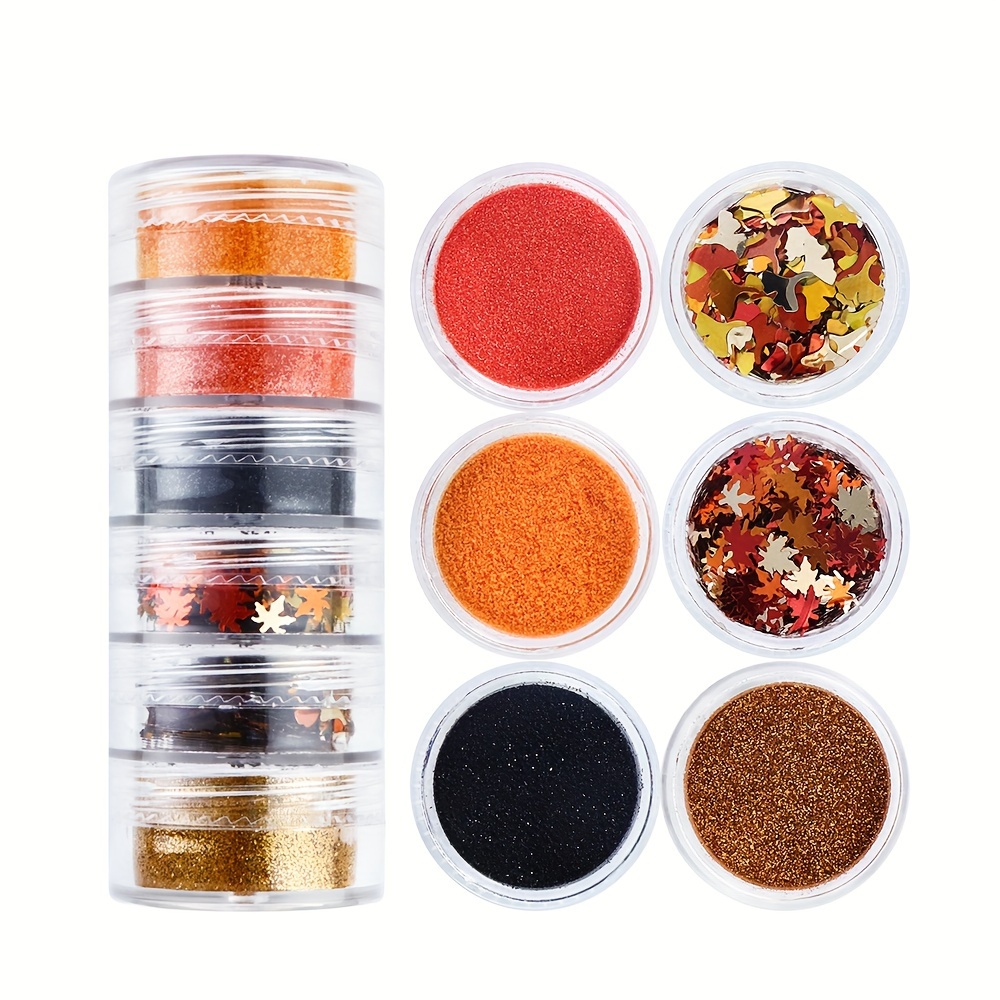 6pcs Christmas Nail Glitter Powder Holographic Snowflake Nail