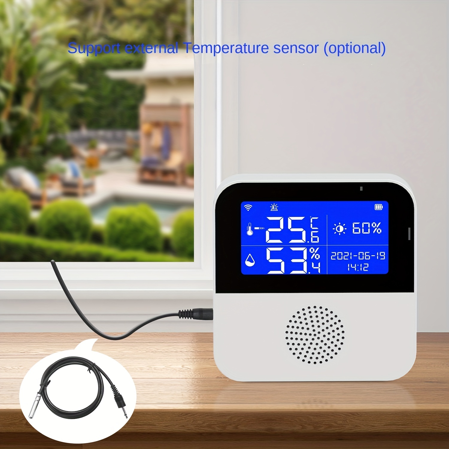 Hygromètre WiFi Smart Thermomètre, mini capteur numérique de