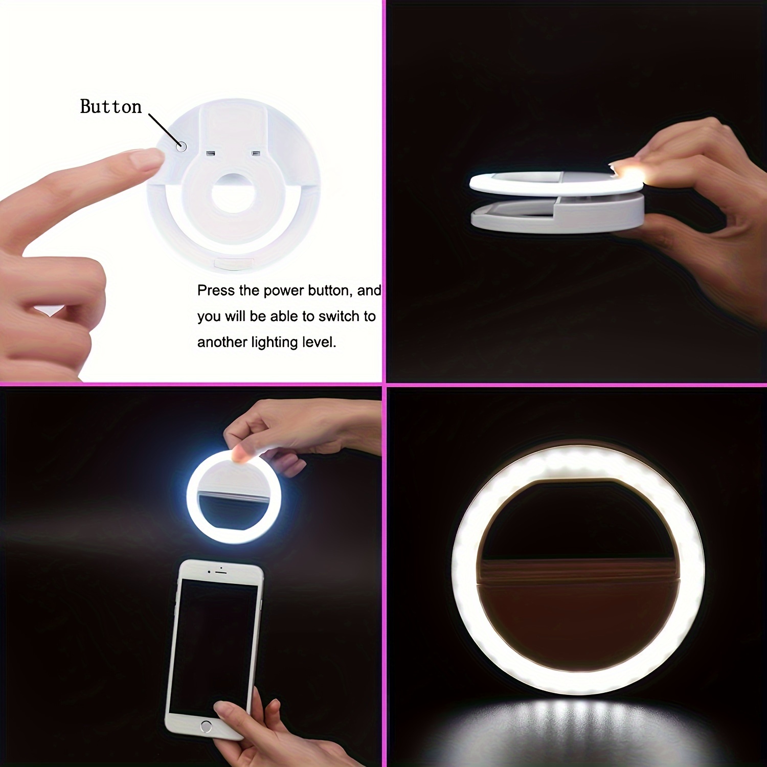 36 Led Usb Charge Led Selfie Ring Light Illuminazione - Temu Italy