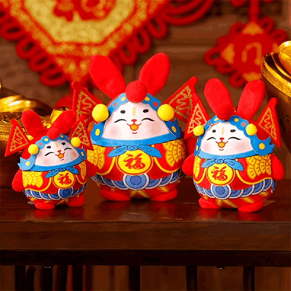 Chinese God Of Wealth Plush Doll Stuffed Mascot Plush For Adults Chinese God Of Prosperity Plush Toy Decoration Gift For Spring Festival