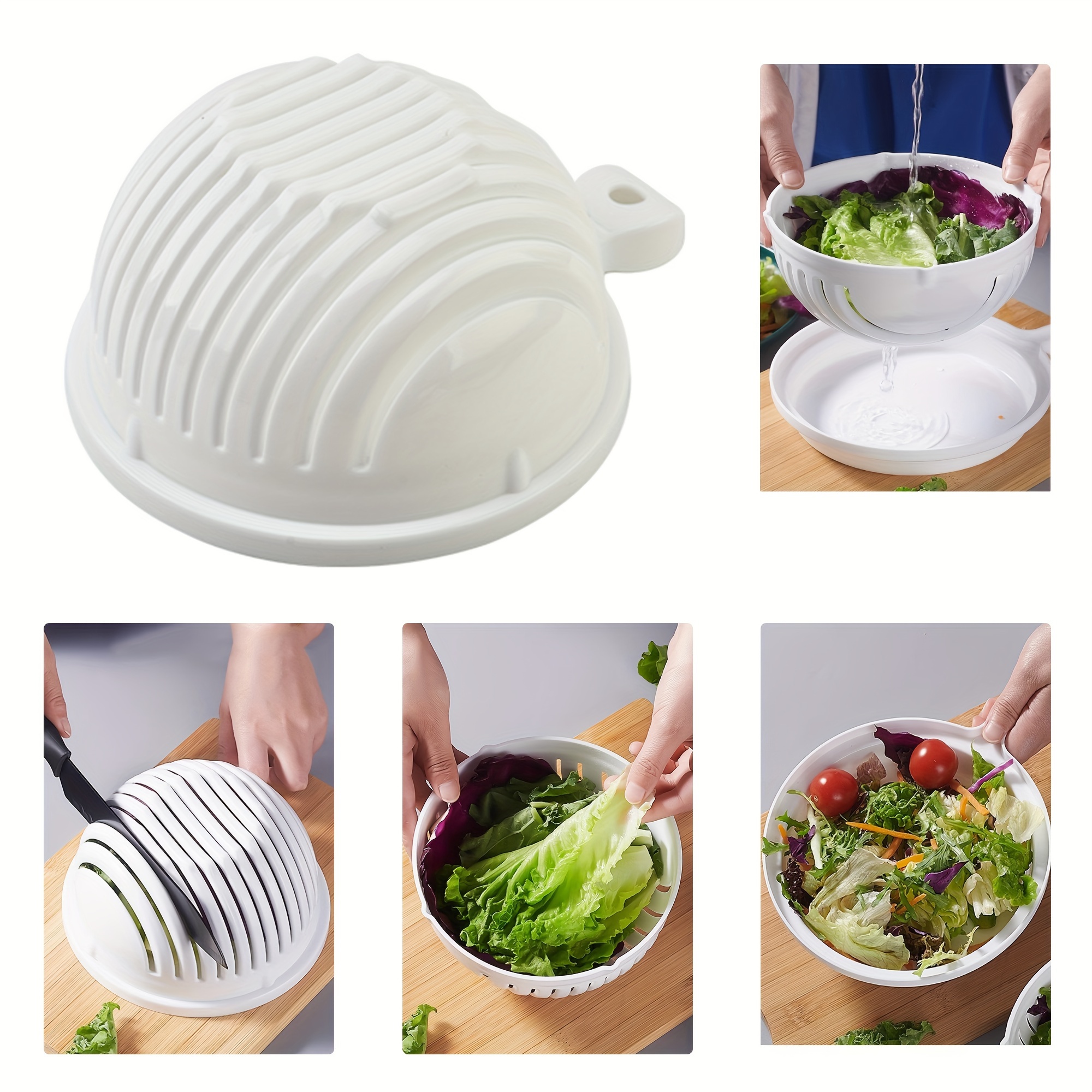 Salad Cutter Bowl Salad Maker Tools Fruit Vegetable Chopper Holder Vegetable  Cutter Holder Portable Practical Sorage Basket Kitchen Tool Kitchen Gadgets  - Temu Germany