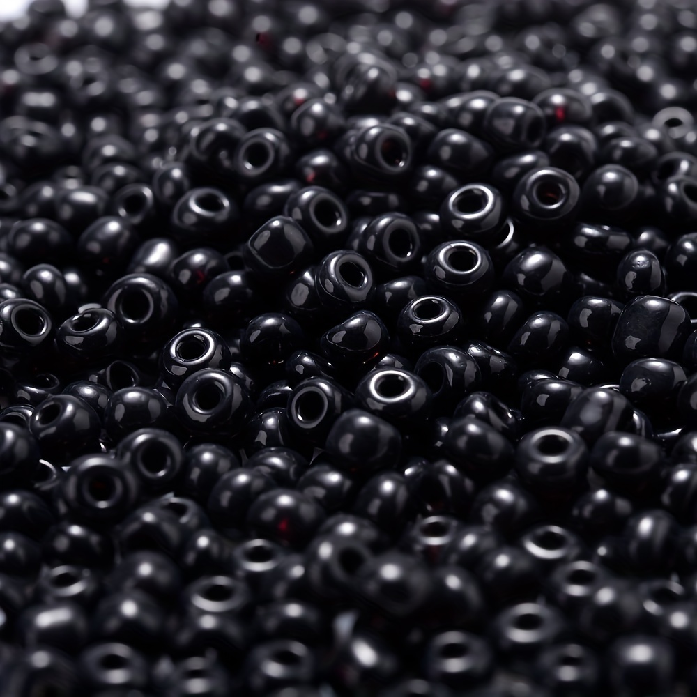 Czech Glass Seed Beads Black White Loose Spacer Beads For - Temu