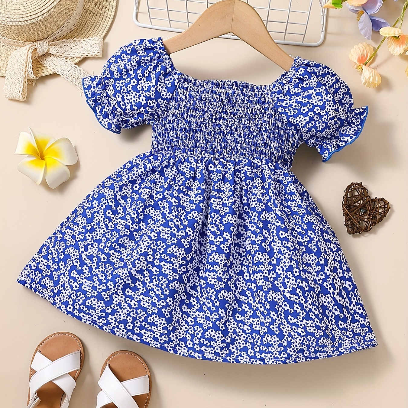 

Adorable Baby Girls Floral Print Dress - Perfect For Summer Fun!, Ramadan