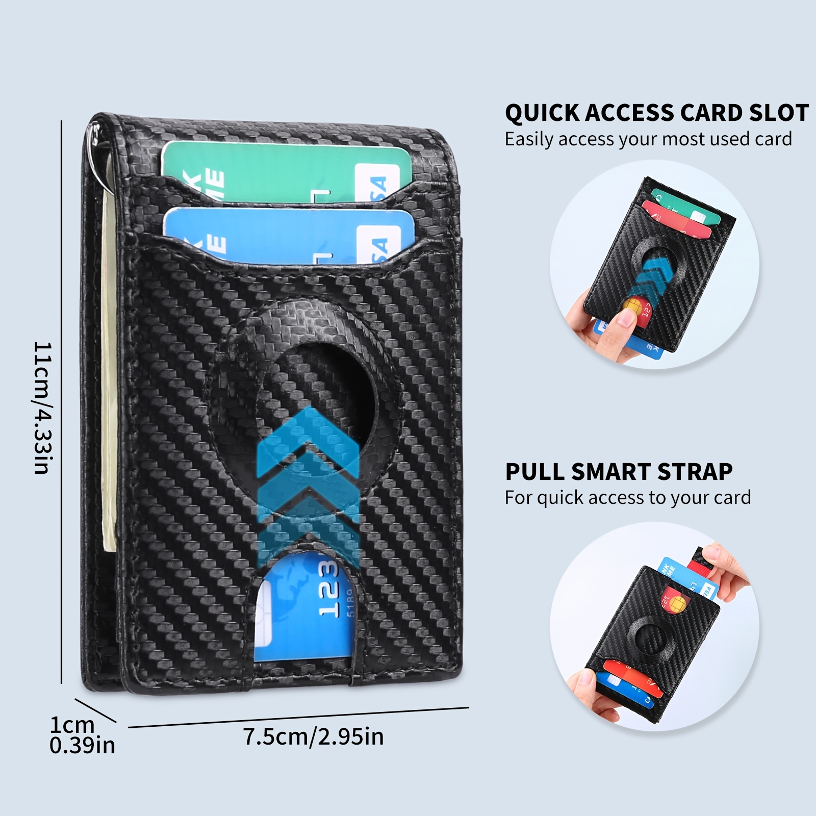 Air Tag Wallet Accessory In Carbon Case