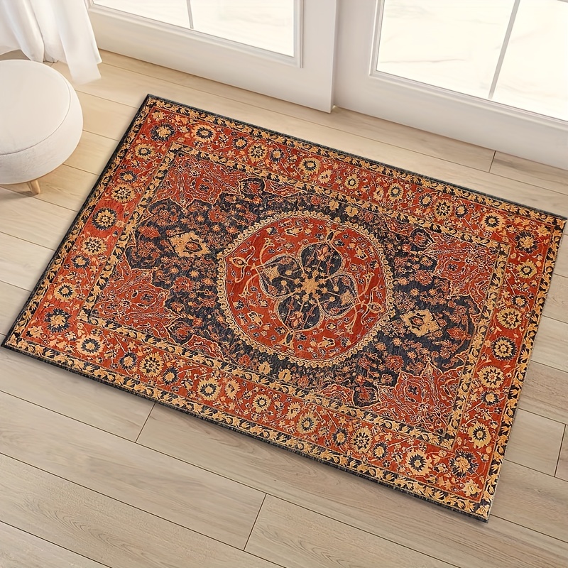 Large Carpet Floor Mat In Bohemian Style Colorful Soft - Temu