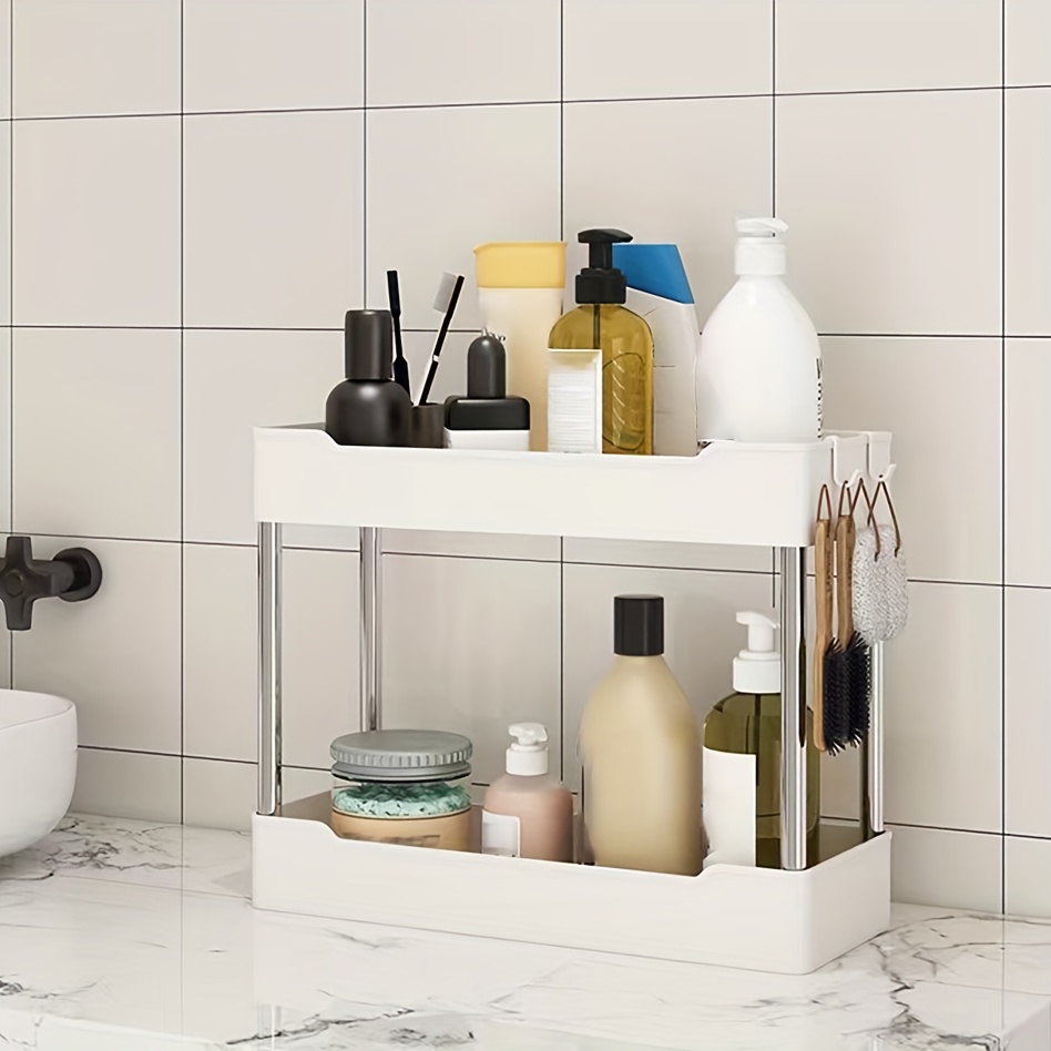 2/3 tier Bathroom Organizer Countertop Makeup Shelf Storage - Temu