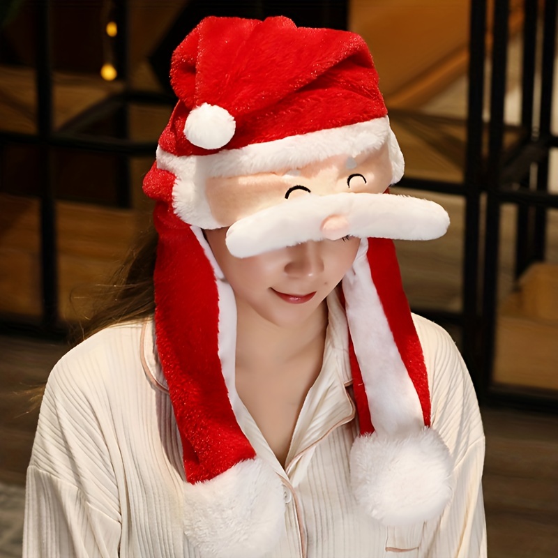 Christmas Gift Santa Claus Hat Elk Head Cover Ear Headwear