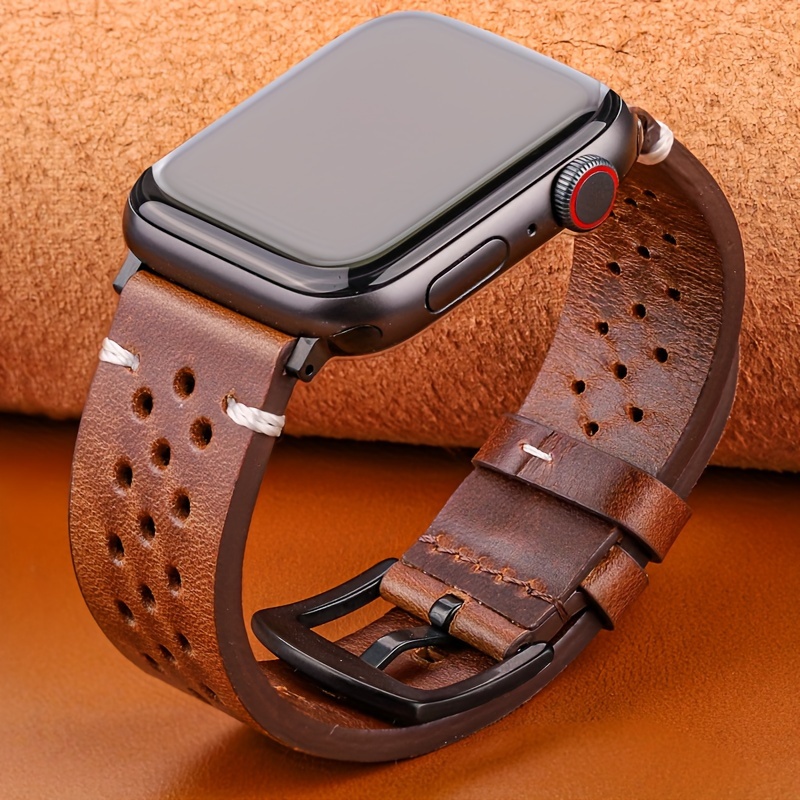 Cow Leather Strap for Apple Watch Band 40mm 41mm 44mm 45mm 38 49mm