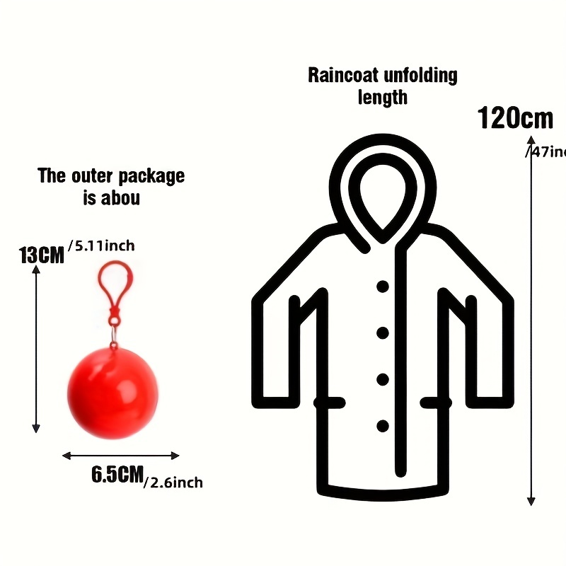 Disposable Rain Cover for Adults - Waterproof Portable Raincoat