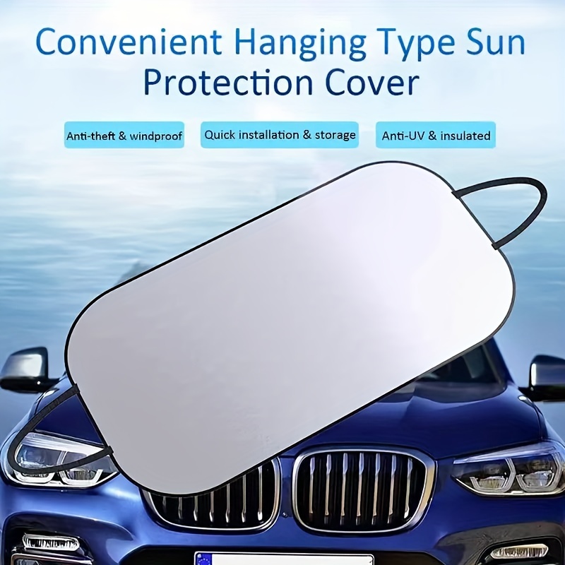 

Keep Your Car Cool And Protected With This Universal 5.12 X 31.5 Sunshade Windshield Sunscreen!