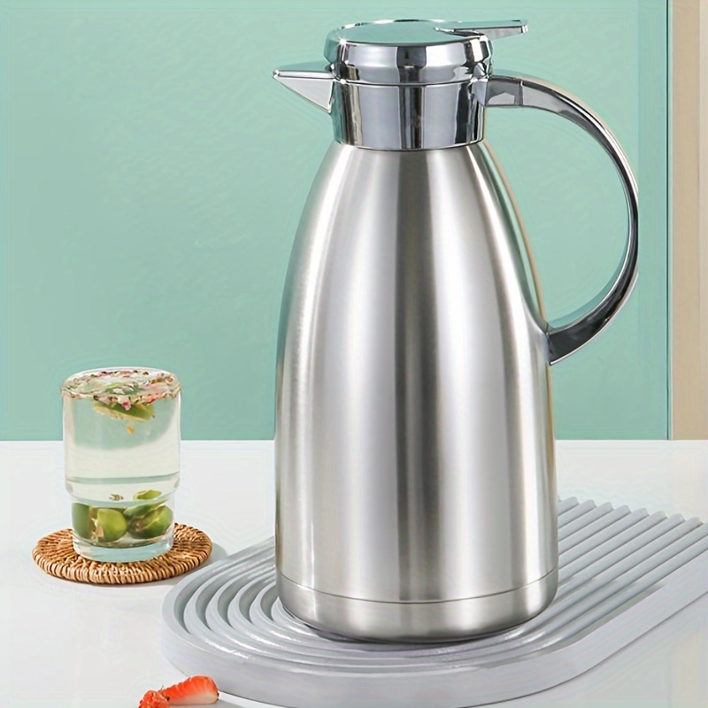 Large Capacity Thermal Jug, 304 Stainless Steel Double Walled Vacuum  Insulation Kettle Household Supplies - Thermal Pot Flask for Coffee, Tea,  Hot