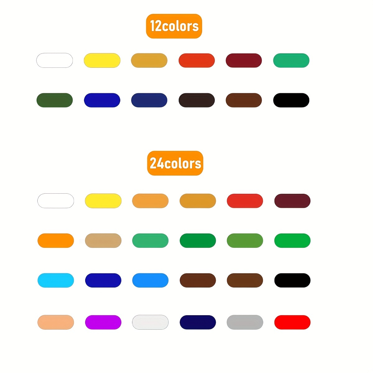 12/18/24/36 Colors Acrylic Paint Set Watercolor Pigments Kit - Temu