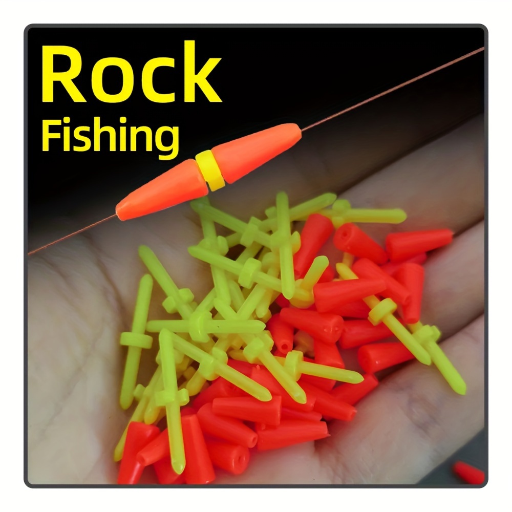 100pcs Fishing Bobber Beads Rubber Stopper 6 In 1 Float Lead