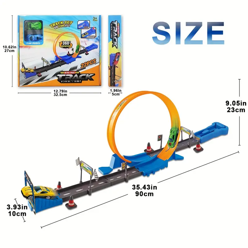 Conjunto de montanha-russa acrobática de pista de corrida de rotação de 360°  - Conjunto de