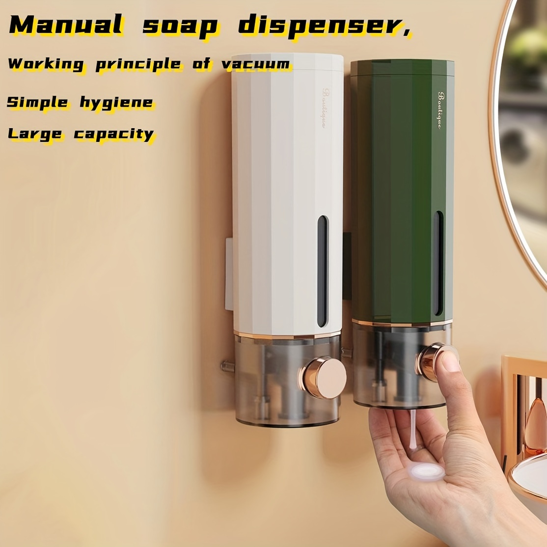 Elegante Set Dispenser Sapone In Plastica Include Dispenser - Temu Italy