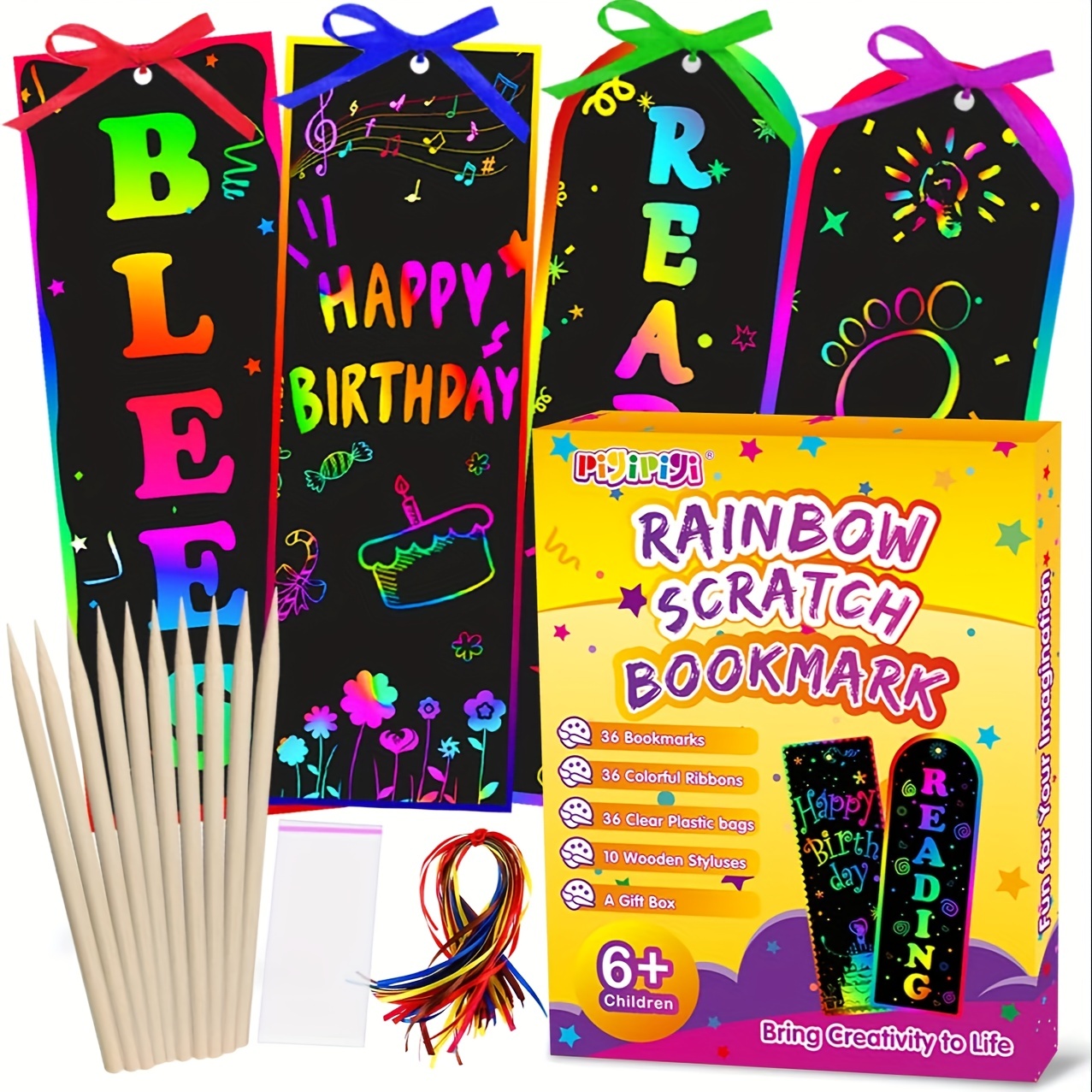 Scratch Paper Art For Kids - Magic Rainbow Scratch Paper Off Set Scratch  Crafts Arts Supplies Kits Pads Sheets Boards For Party Games Christmas  Birth