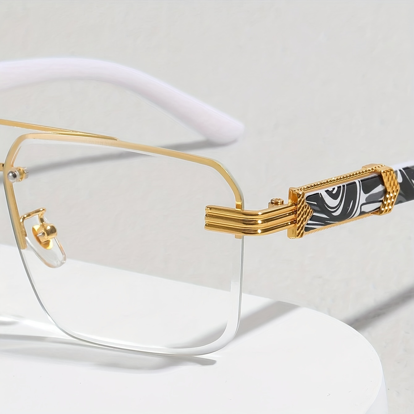 Purple Square Frame Glasses With Clear Lenses - Unisex Fashion Eyewear, 100% UV