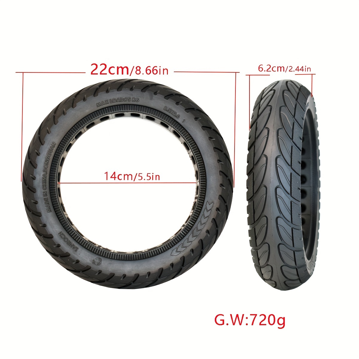1pc 10x2.50 10x3.0 Solid Tire For Kugoo M4 Pro Electric Bike, 10 Inch  Electric Scooter Solid Tire