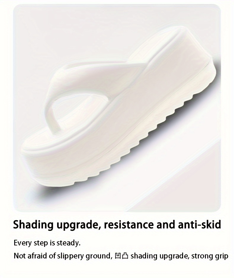   womens 7cm thick sole eva slide sandals open toe summer slippers with black white straps comfortable indoor outdoor use casual footwear   durable footwear Product details 1