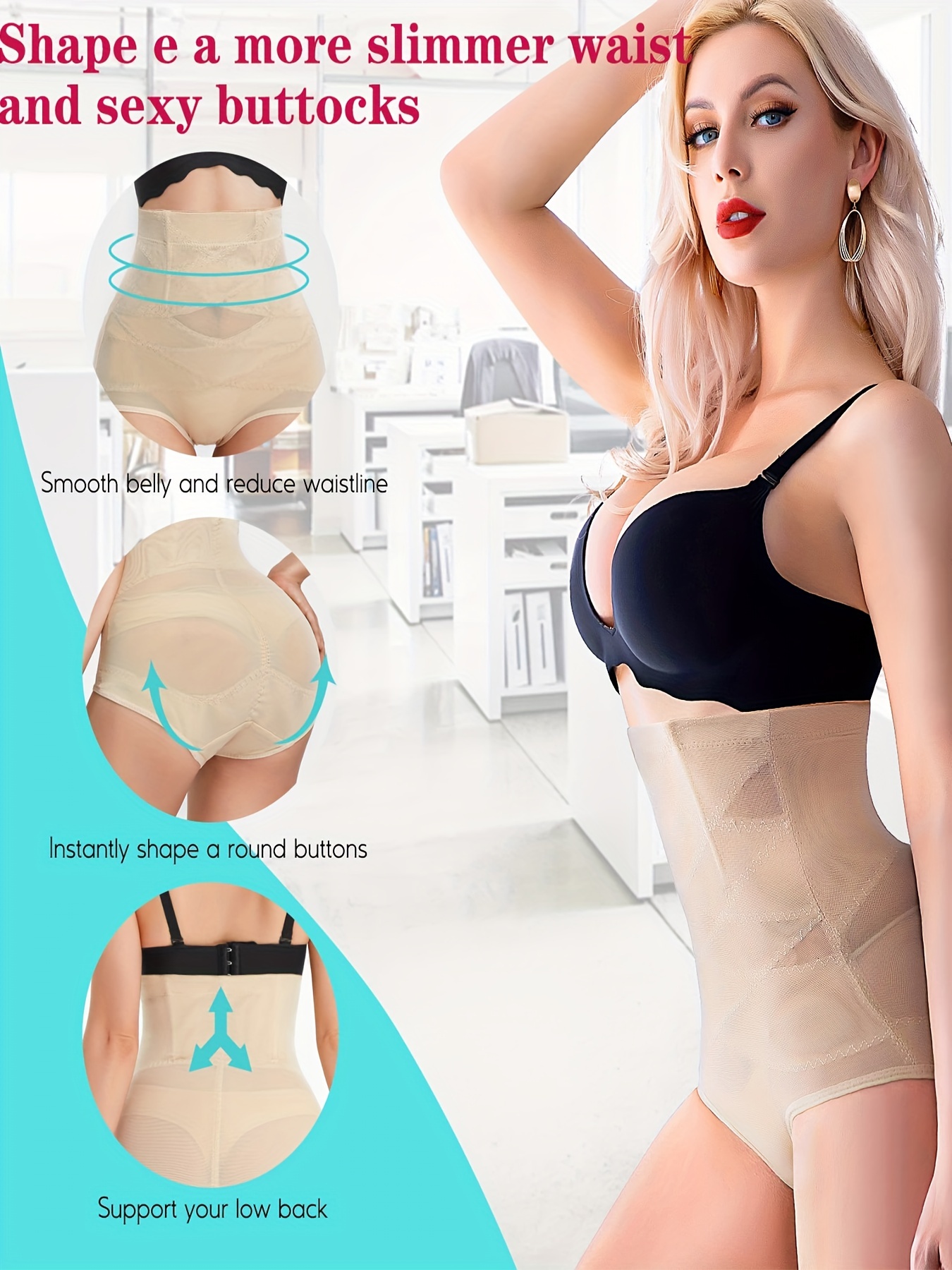 Breathable High Waist Body Shaper Sexy Panties Belly Briefs