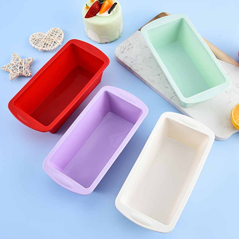  FINGER TEN Silicone Loaf Pans for Baking Bread 3 Pack with  Spatula Brush and Oven Mitts Value Set, Nonstick Bakeware Molds Rectangle  Home Cooking Tool for Cake Toast Soap Maker (Multicolor)