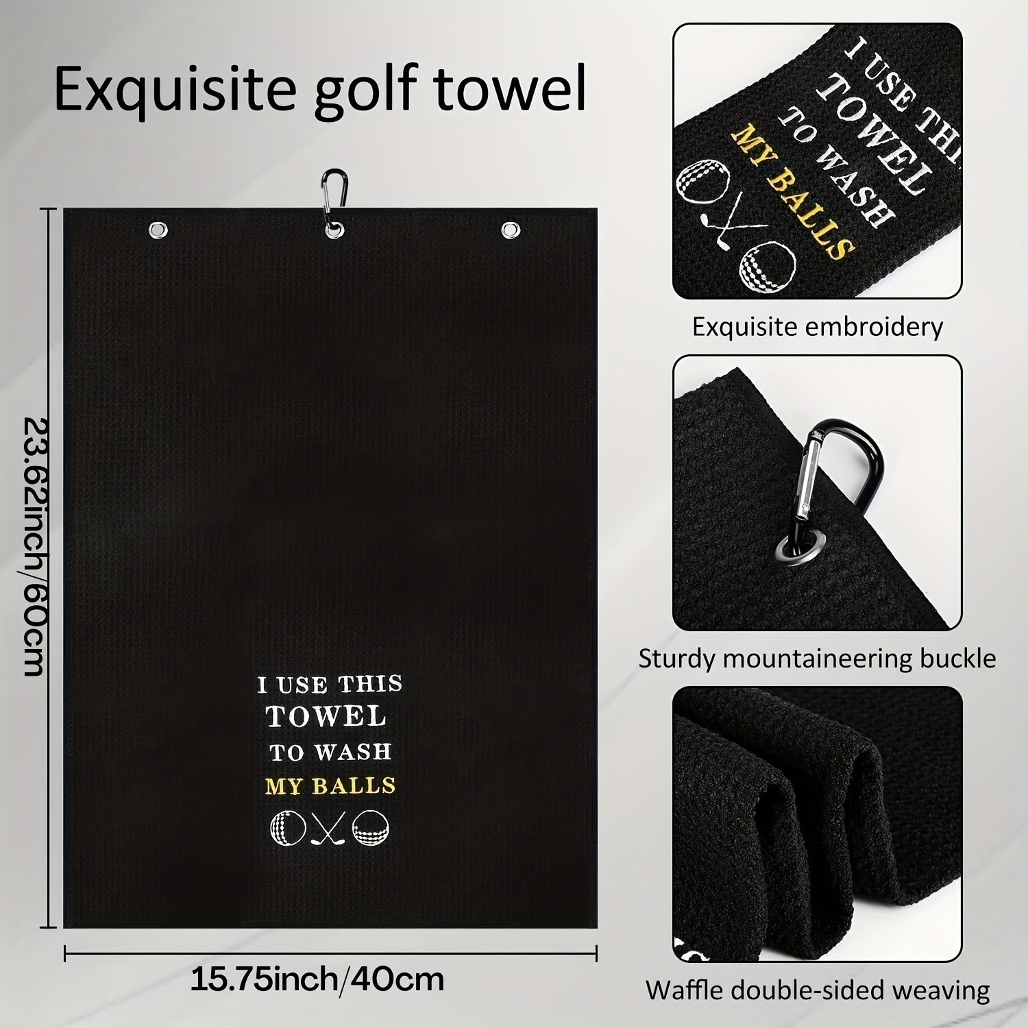 DYJYBMY Oh My God Look at Her Putt Funny Golf Towel, Embroidered