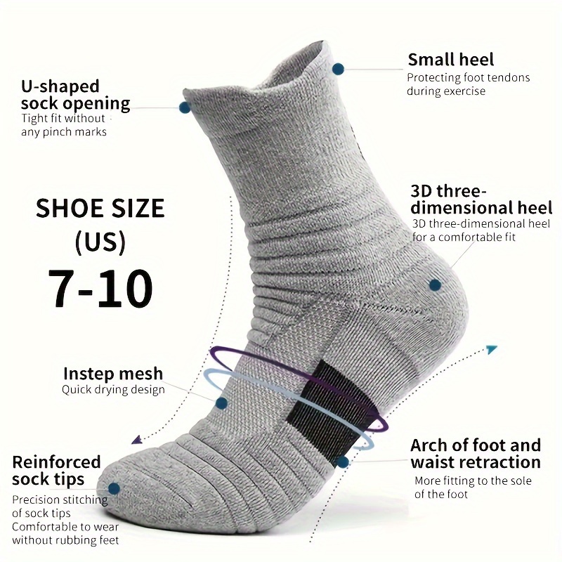 Mens Athletic Socks for Fitness, Workout & Running