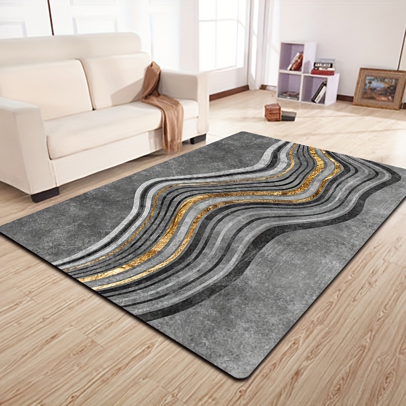 Soft Nordic Geometric Area Rug Non-slip Modern Abstract Floor Mat
