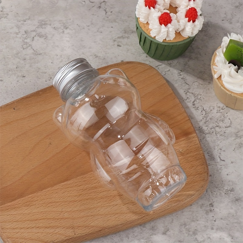 Water Bottle Cartoon Bear Cute Water Bottles Milk Juice Coffee Glass Water  Bottle With Straw, Portab