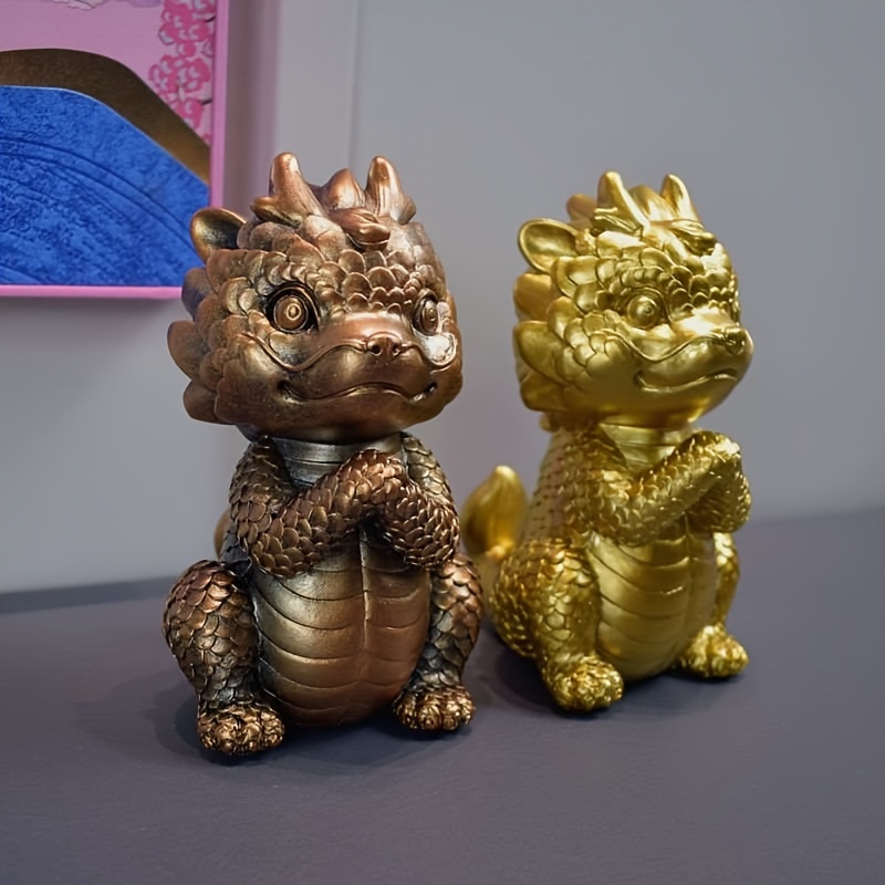 1個のレジンで作られた可愛いキャラクターのドラゴンフィギュア 電気を