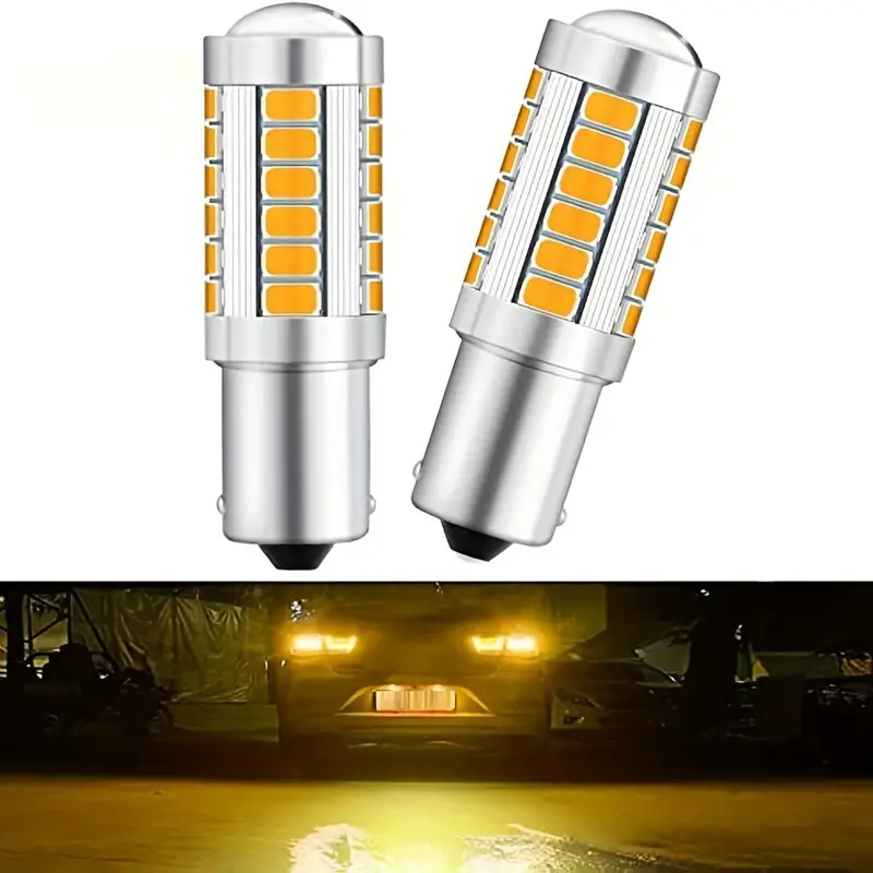 LED Turn Signal Light Bulbs 1156 LED Bulbs Parking Side Marker Brak, Low  Power Super Bright Amber Yellow, Pack Of 2