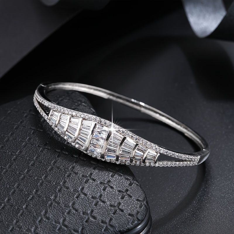 Elegant Square Zircon Bracelet 18k Gold Plated Holiday Style Trendy Jewelry  Women's Bracelet - Clothing, Shoes & Jewelry - Temu