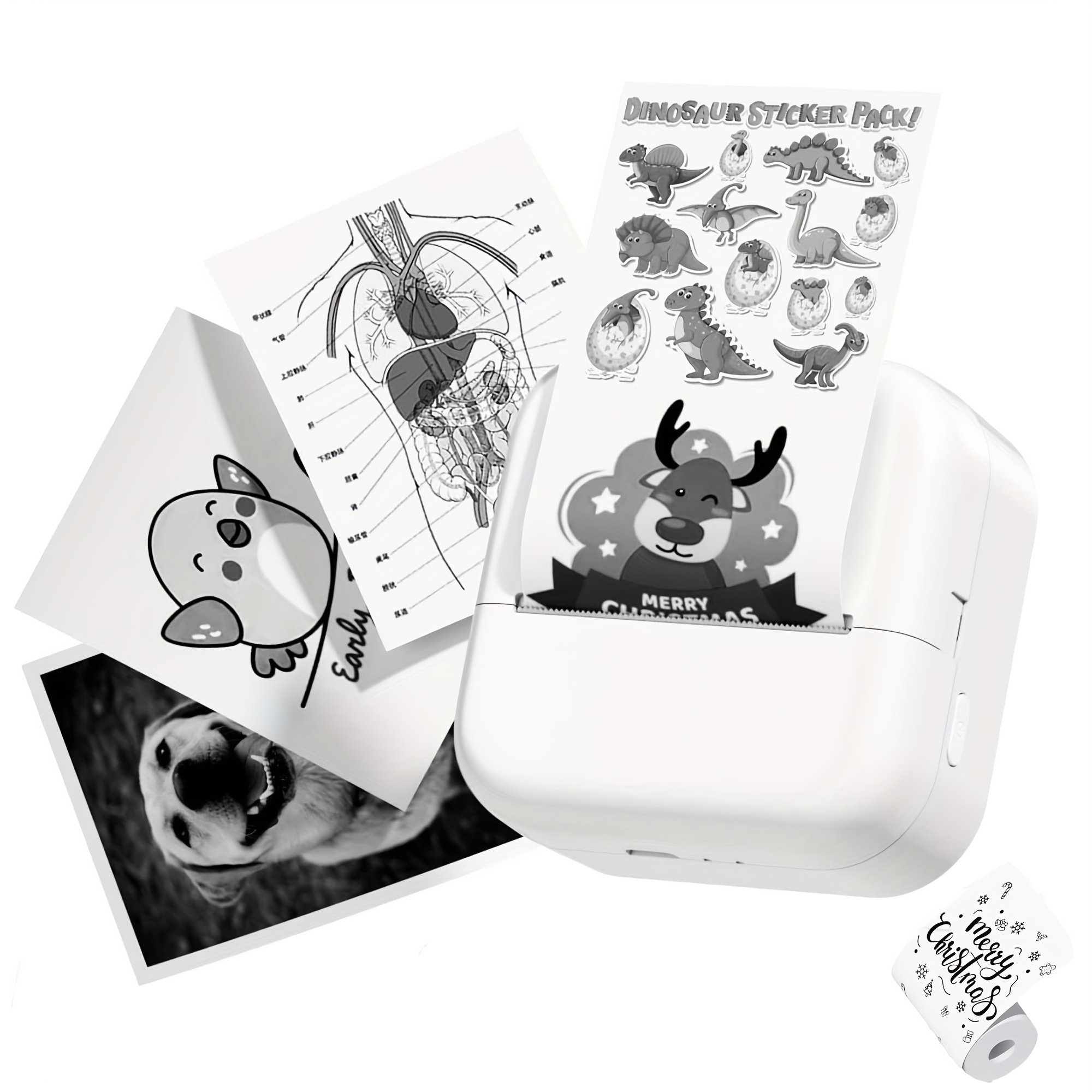 Imprimante De Poche Sans Fil, Imprimante Sans Encre Durable 200 Dpi Mini  Portable Pratique Pour Mémo D'étiquette Pour Photo Vert 