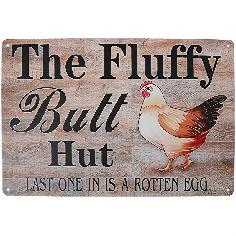 Chicken Coop Sign Hut Sign Chicken Coop Accessories Metal Farmhouse