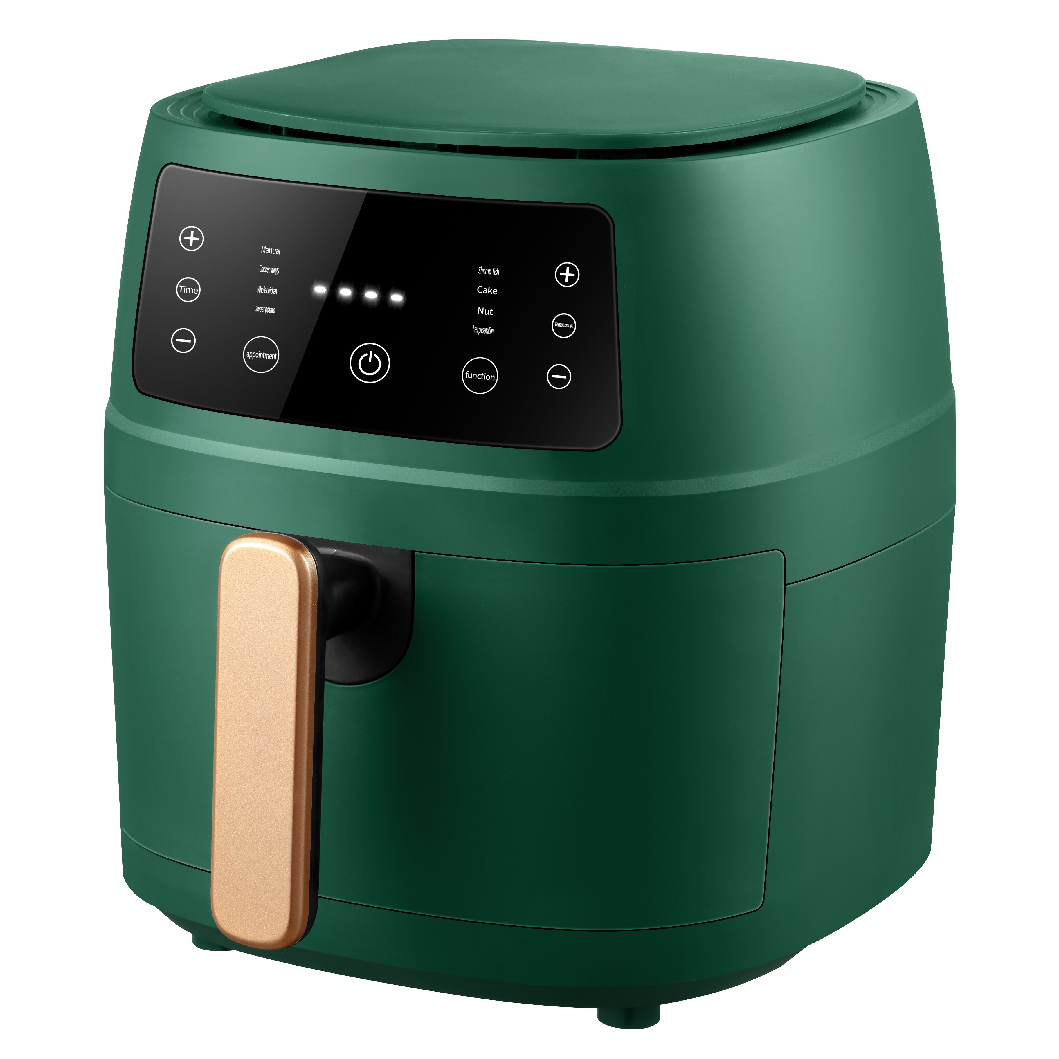  220v Air Fryer Household 3l/0.7 Gallon Multifunctional Oil-free  Electric Fryer Smart Air Fryer For Roasting,Baking-green : Home & Kitchen