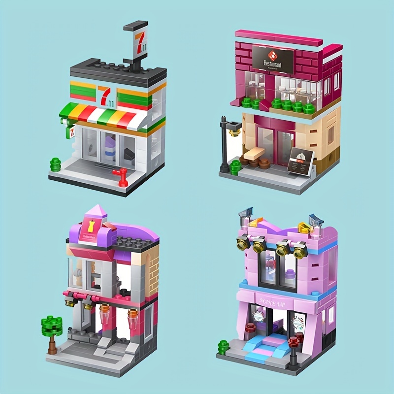 

Build Your Own City With Mini Street View Commercial Store Building Block Toys! Christmas Gift