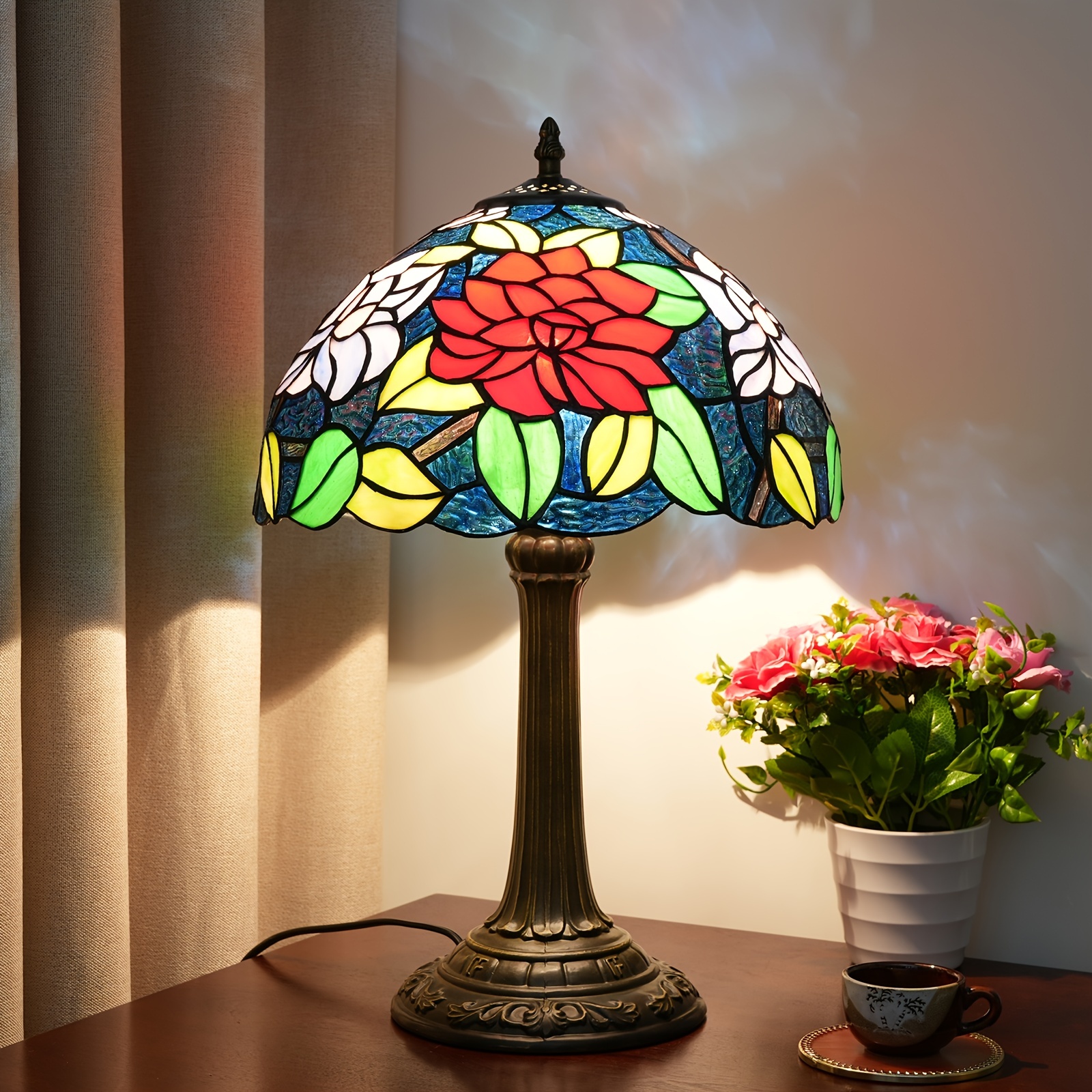 Colored Resin Flower Mushroom Series Table Lamp 5.9 In Table Lamp Night  Lamp US