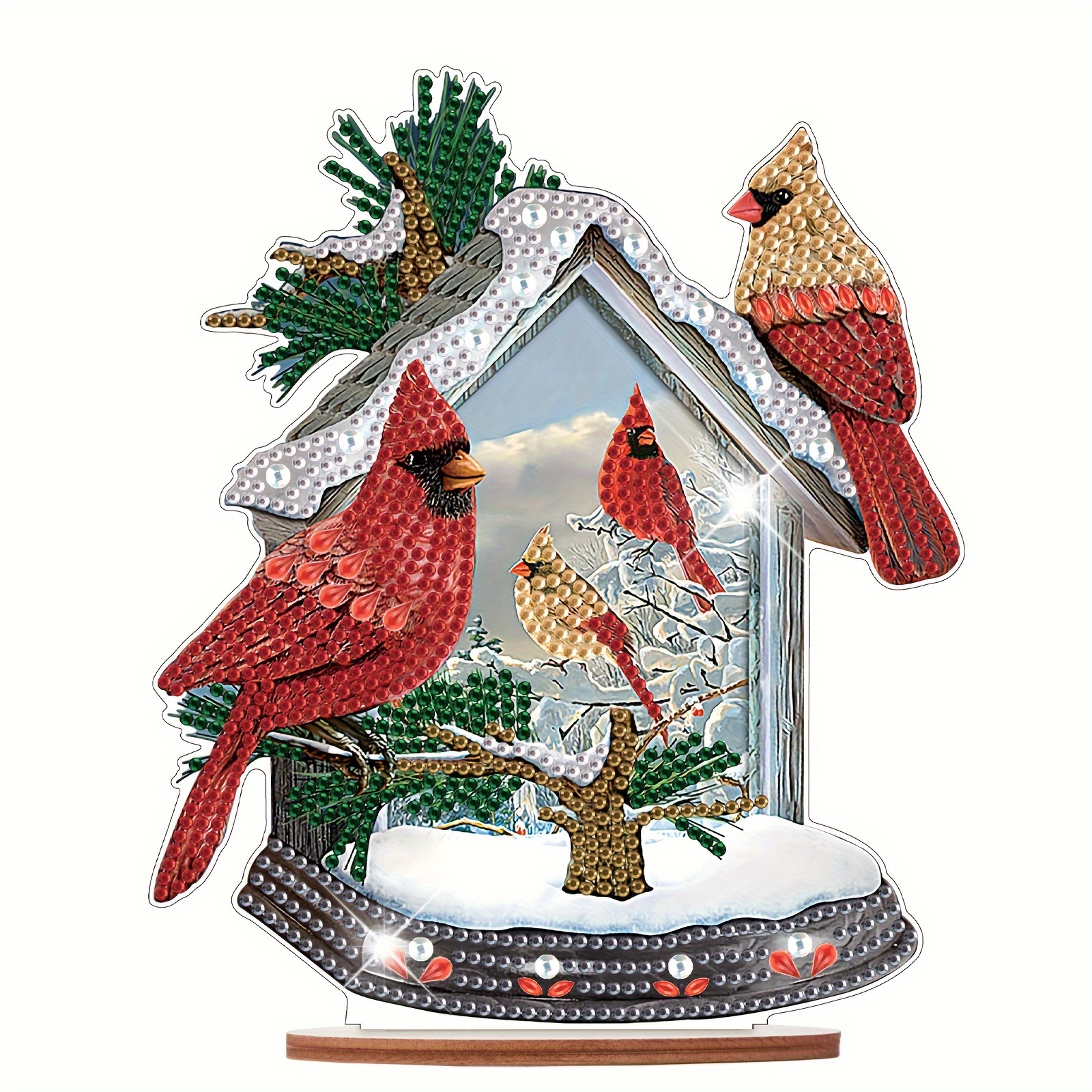  Cardinal Diamond Art Kits for Adults - Christmas