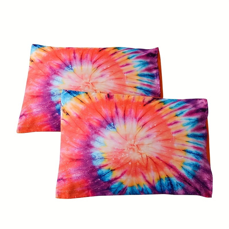 

2pcs Tie Dye Pattern Pillowcase (without Pillow Core), Soft Breathable Decorative Pillow Covers, Premium Quality Pillow Protector For Bedroom Sofa Home Decor